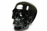 Realistic, Polished Obsidian Skull - Mexico #378599-2